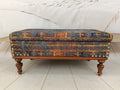 Bedroom Storage Bench, Hallway Bench, Upholstered Ottoman, Storage Organizer, Entryway Bench, Floor Table, Chesterfield Pouffe, ST- 107