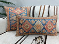 turkish rug pillow, couch pillows, mini oushak pillow, decorative pillow, lumbar pillow, diamond pattern, pillow cover, PT 63