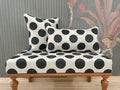 Black White Cushion Cover, Polka Dot Pillow, Lumbar Throw Pillow, Modern Accent Pillow, Boho Style Cushion Cover, Sofa Bed Pillow, PT POLKA