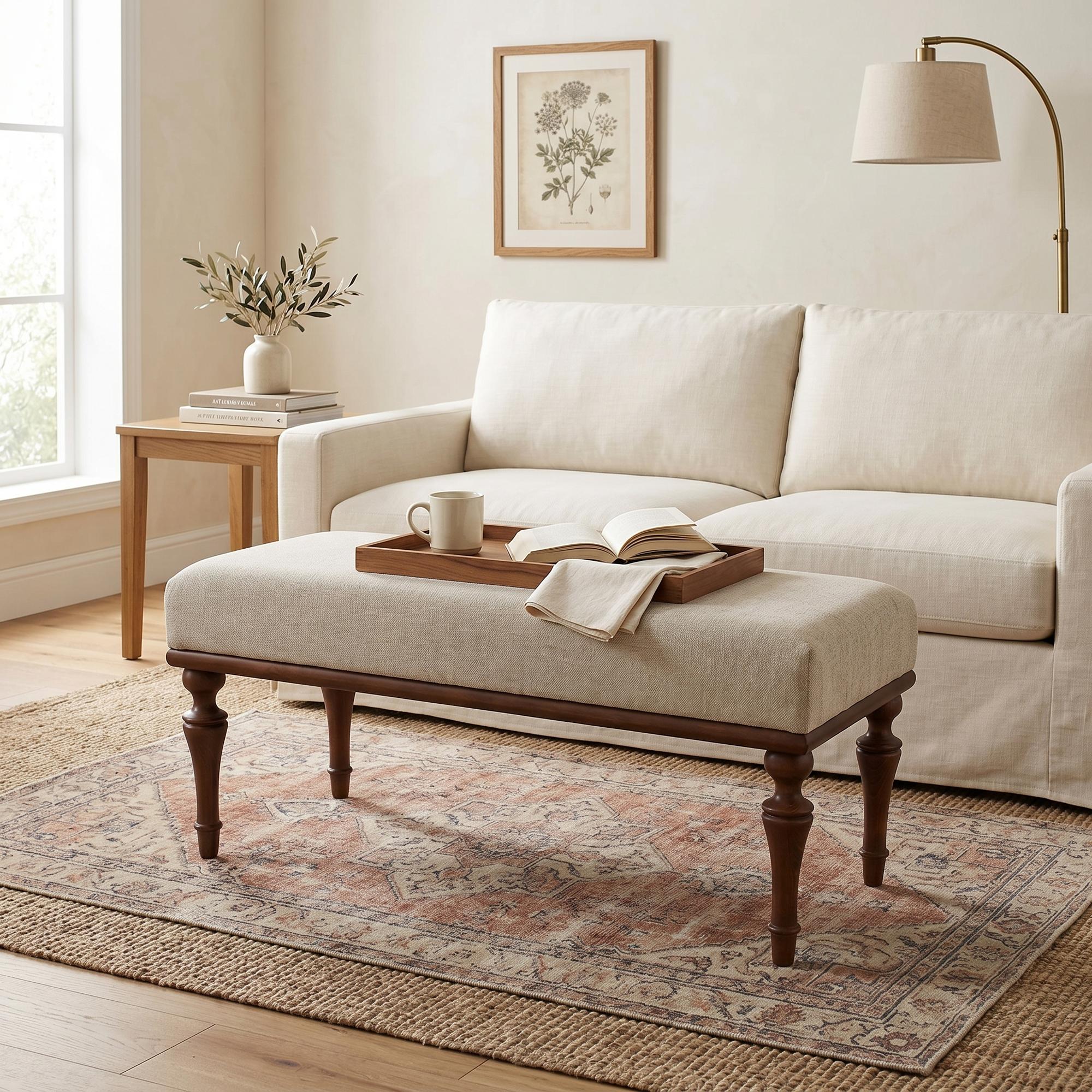 Hallway bench, Ottoman for bedroom, Retro bench, Upholstered bench, Dining table bench, Foyer bench, Cozy bench, Porch bench, BENCH KM-3